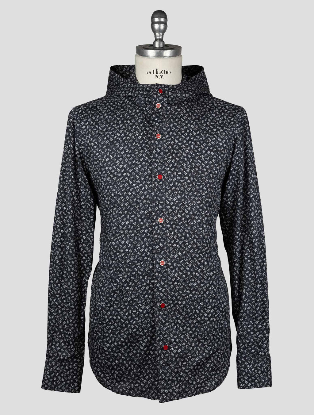Kiton Dark Blue Gray Cotton Elasticated Shirt — view 3