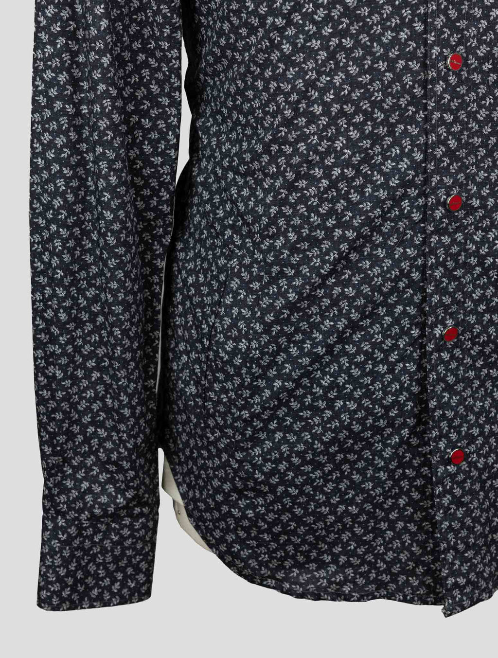 Kiton Dark Blue Gray Cotton Elasticated Shirt — view 4