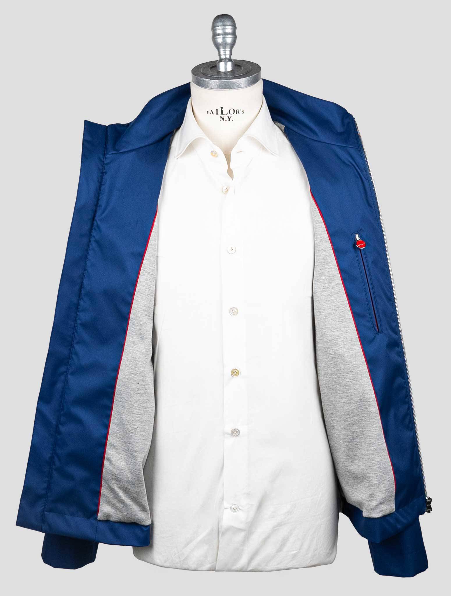 Kiton Blue Plaid Coat — view 5