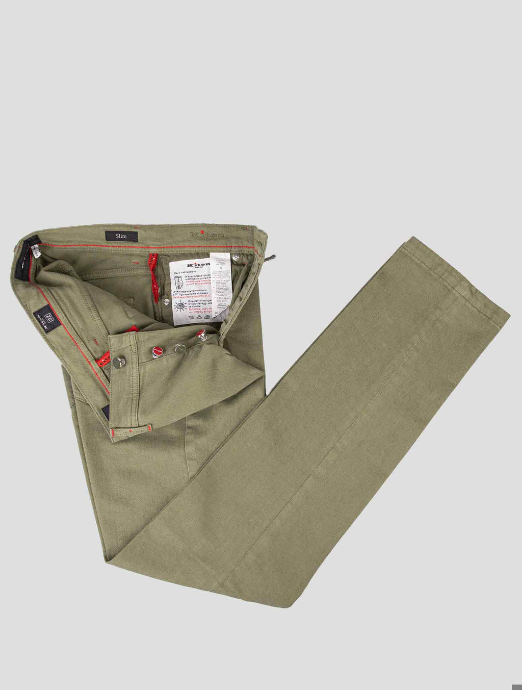 Kiton Green Cotton Elasticated Jeans — view 2