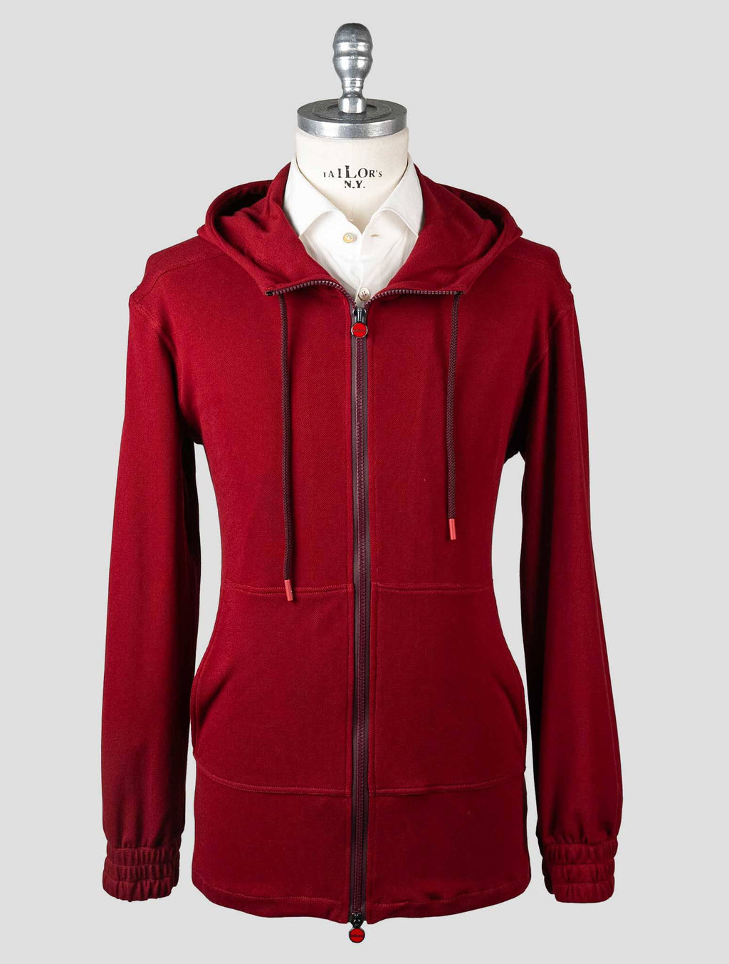 Kiton Red Cotton Tracksuit Short Pants - view 2
