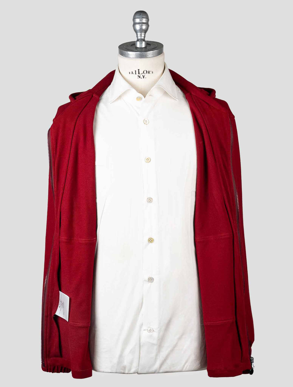 Kiton Red Cotton Tracksuit Short Pants - view 5