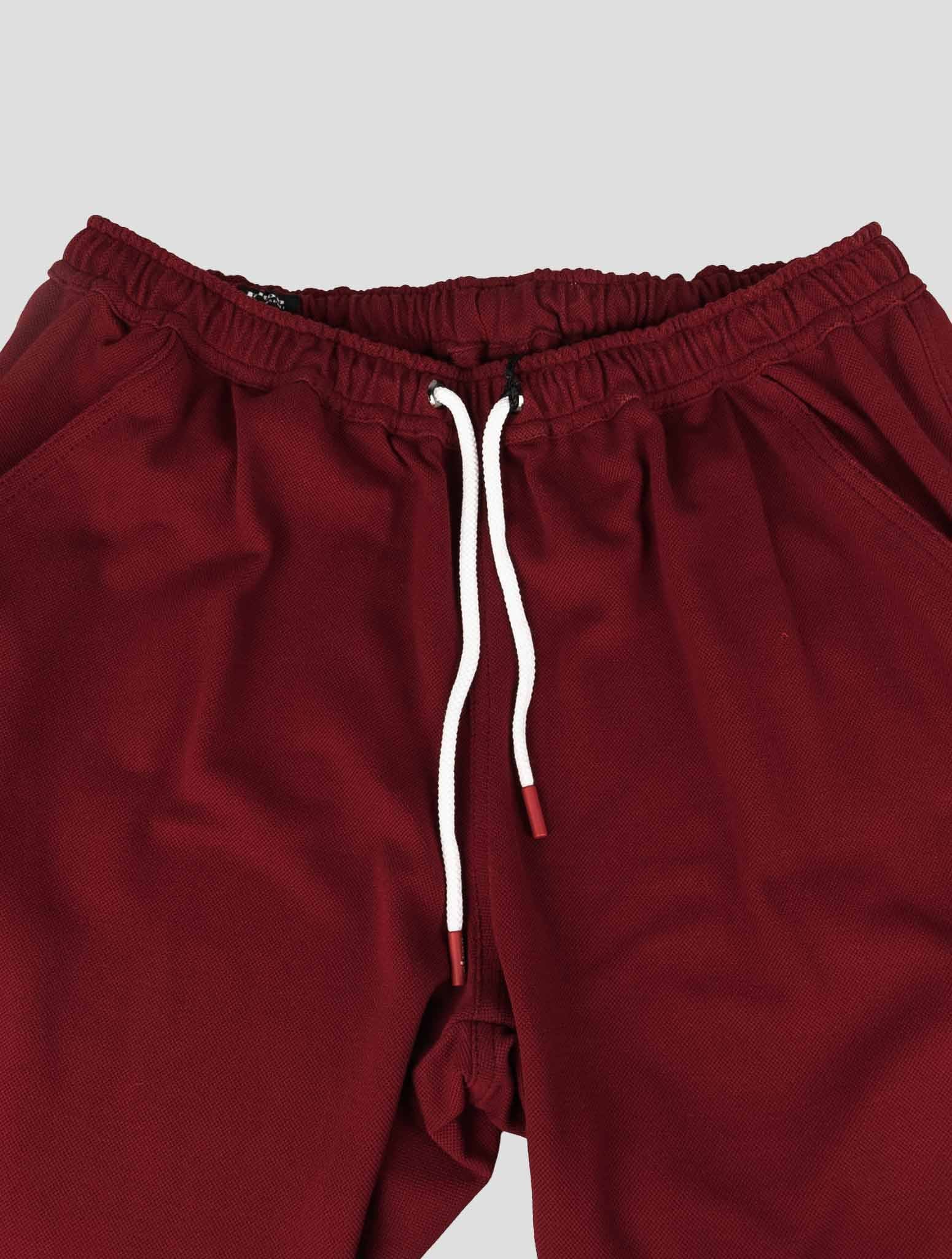 Kiton Red Cotton Tracksuit Short Pants - view 6