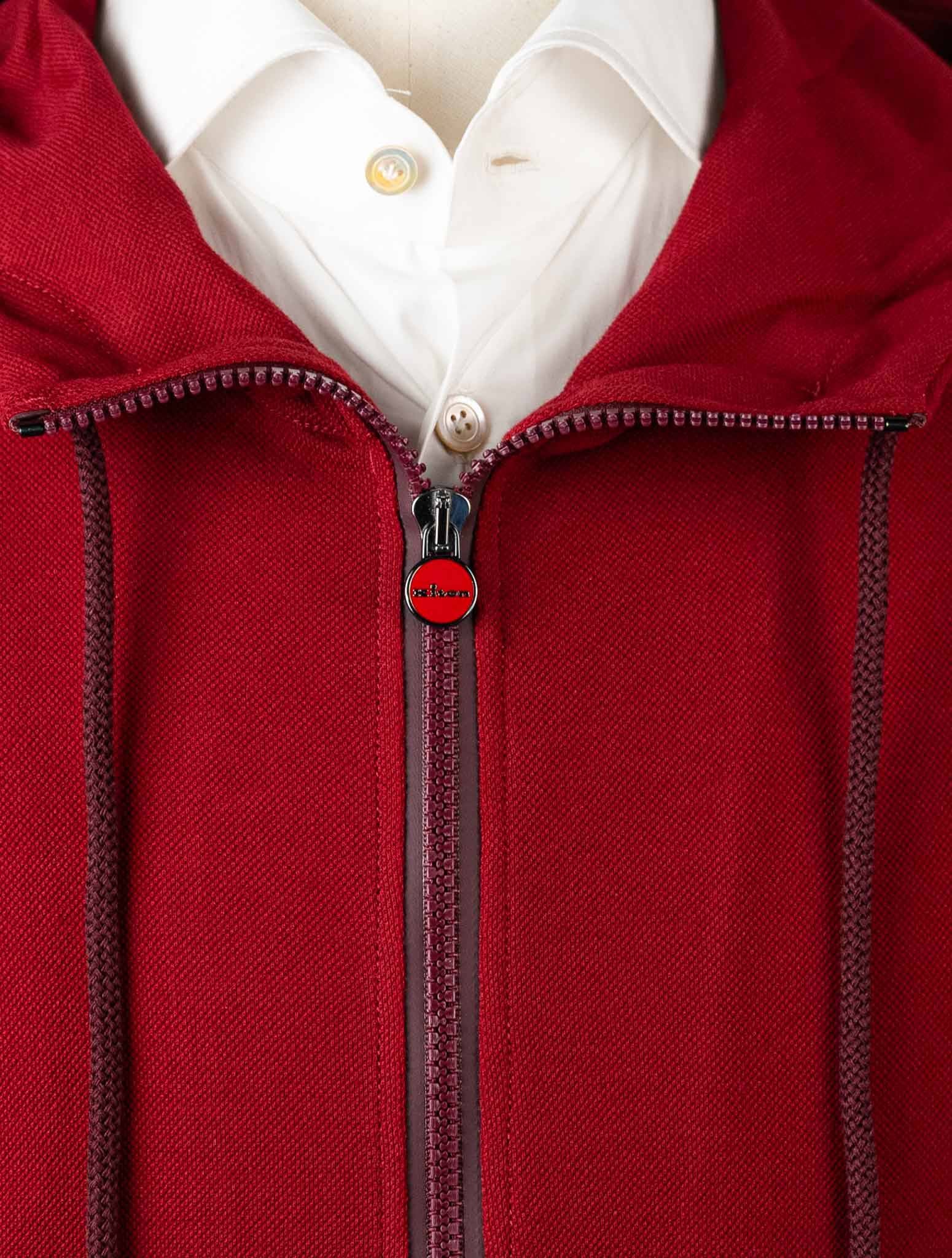 Kiton Red Cotton Tracksuit Short Pants - view 9