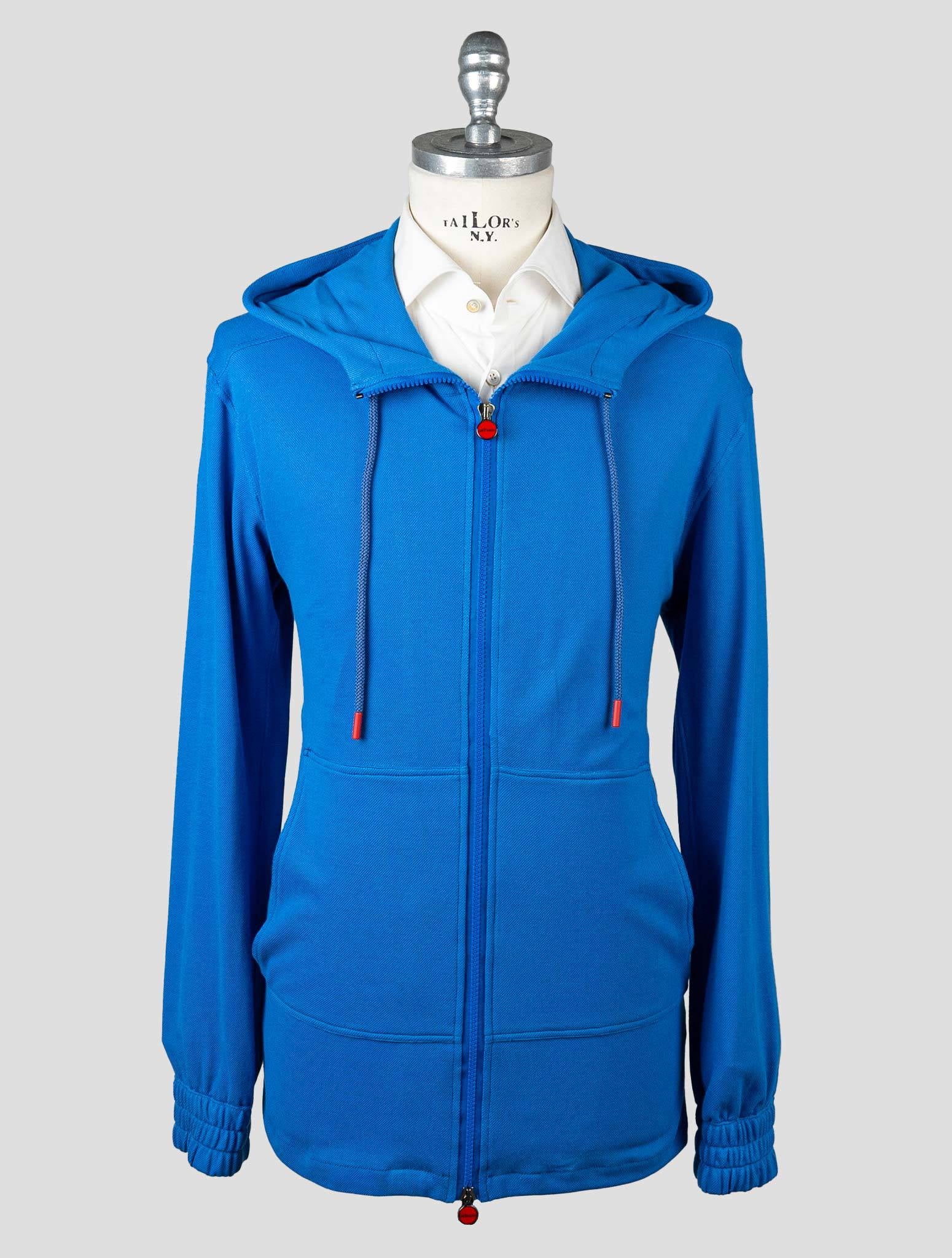 Kiton Blue Cotton Tracksuit Short Pants - view 2
