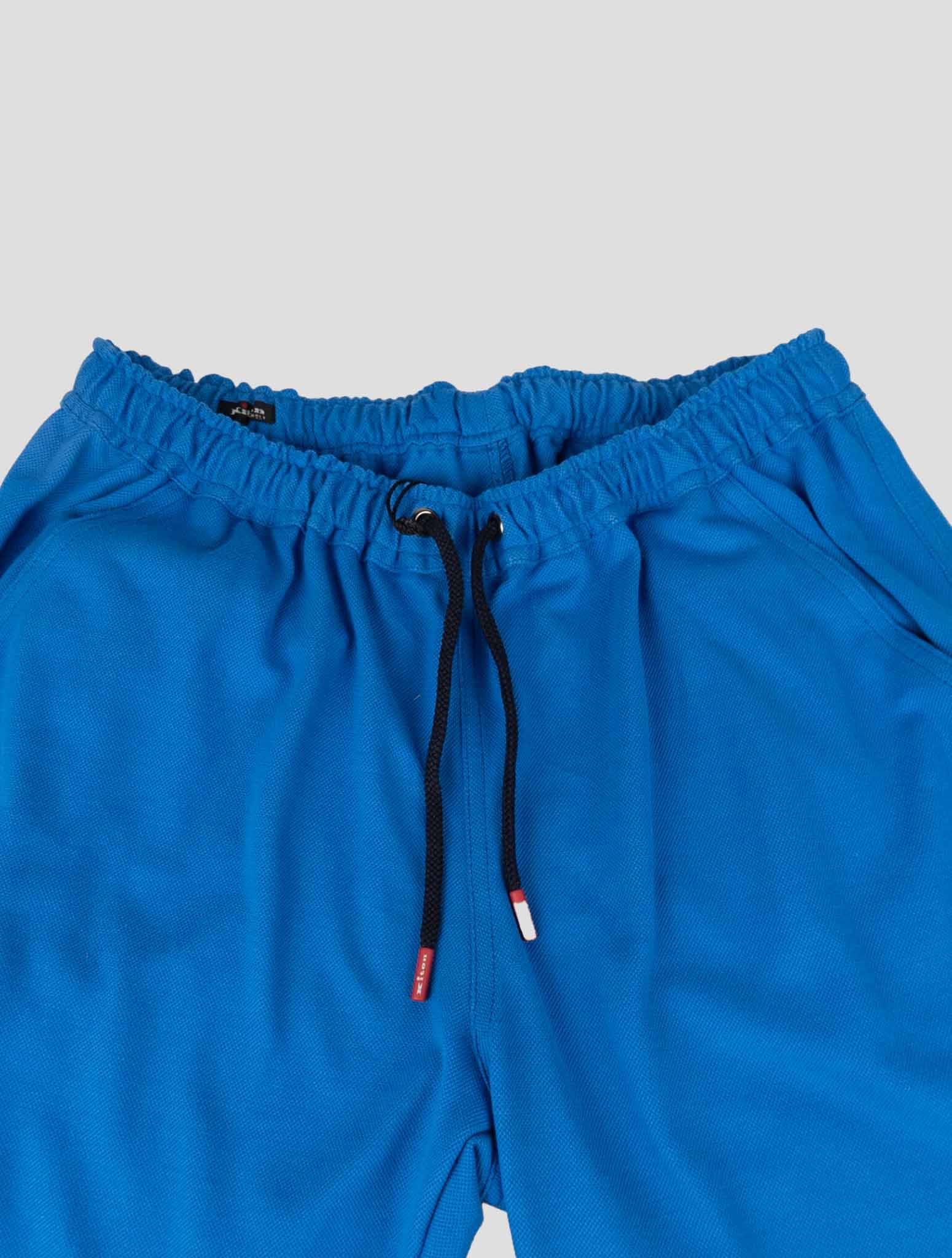 Kiton Blue Cotton Tracksuit Short Pants - view 3
