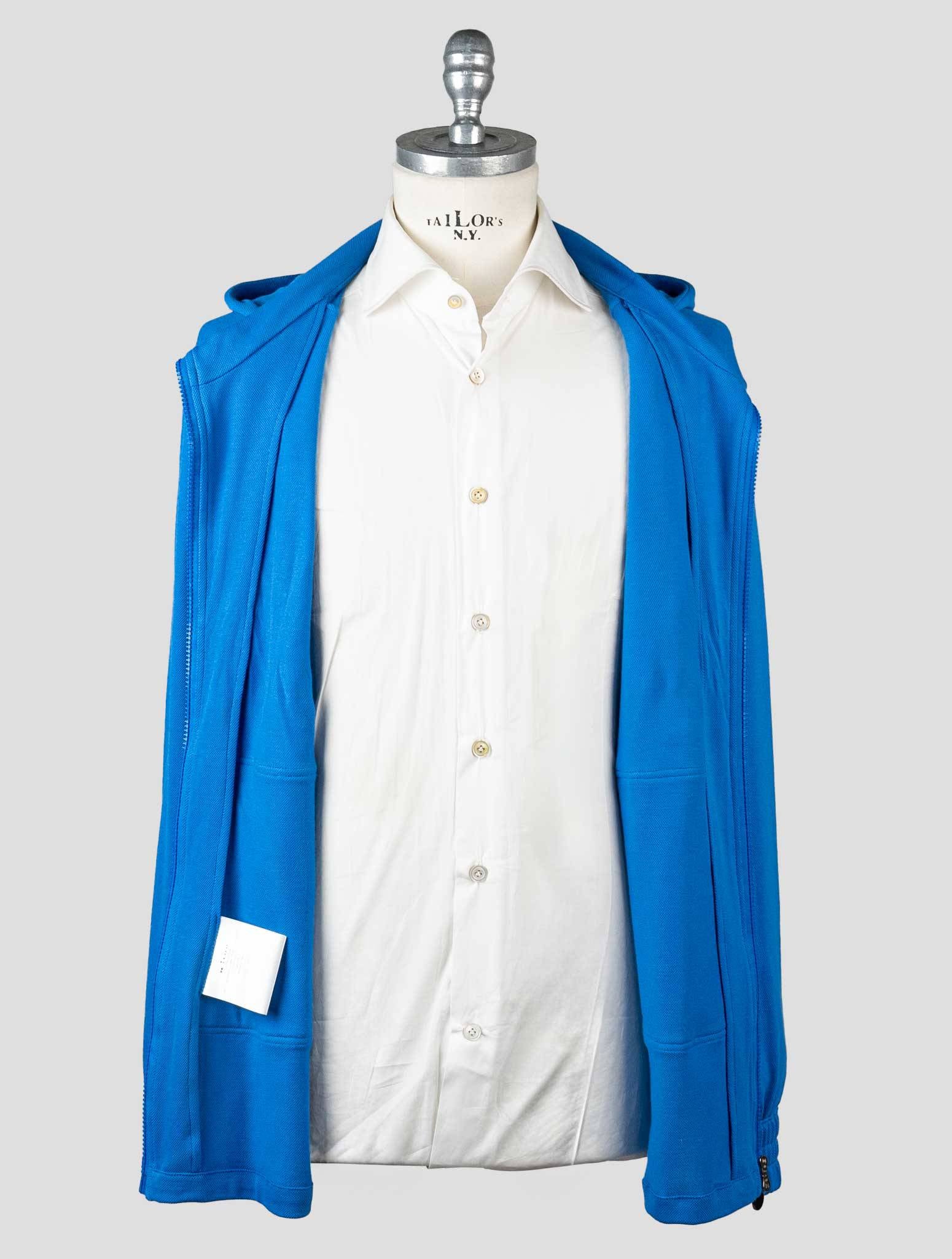 Kiton Blue Cotton Tracksuit Short Pants - view 6