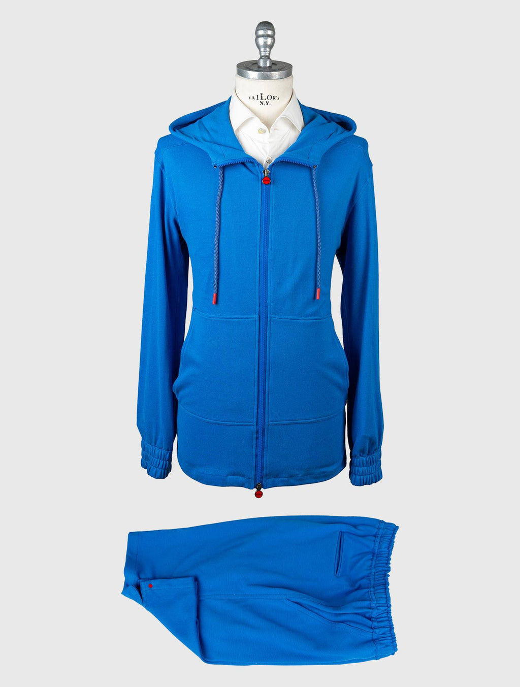 Kiton Blue Cotton Tracksuit Short Pants - view 9