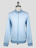 Kiton Light Blue Cotton Coat