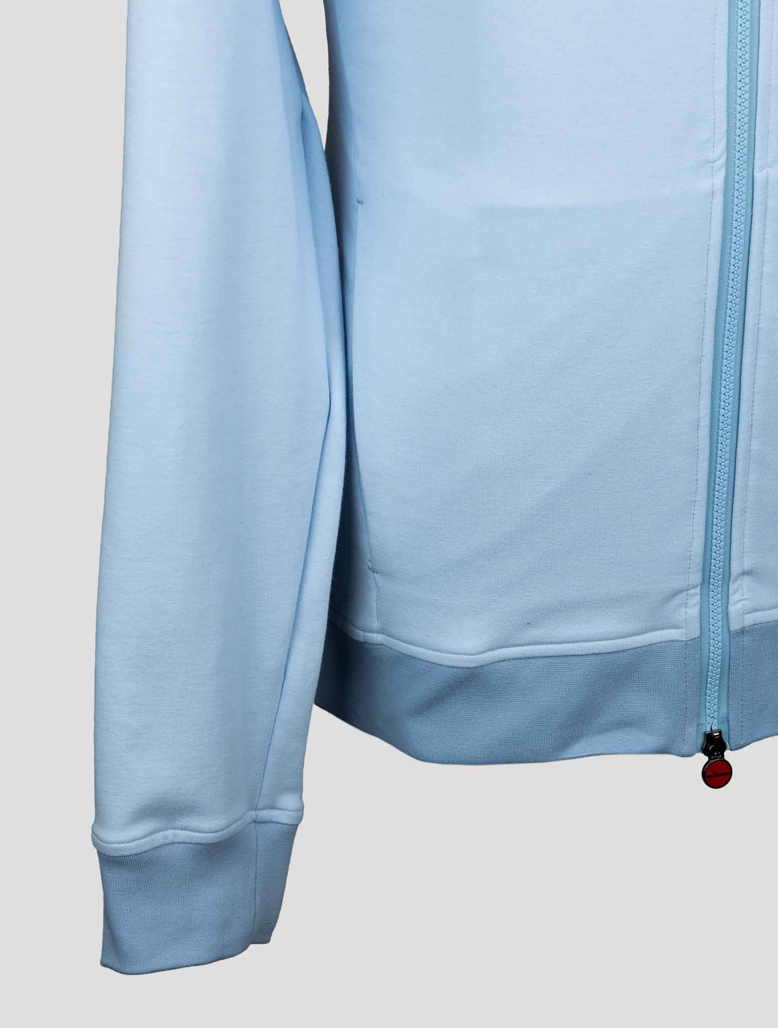 Kiton Light Blue Cotton Coat — view 3