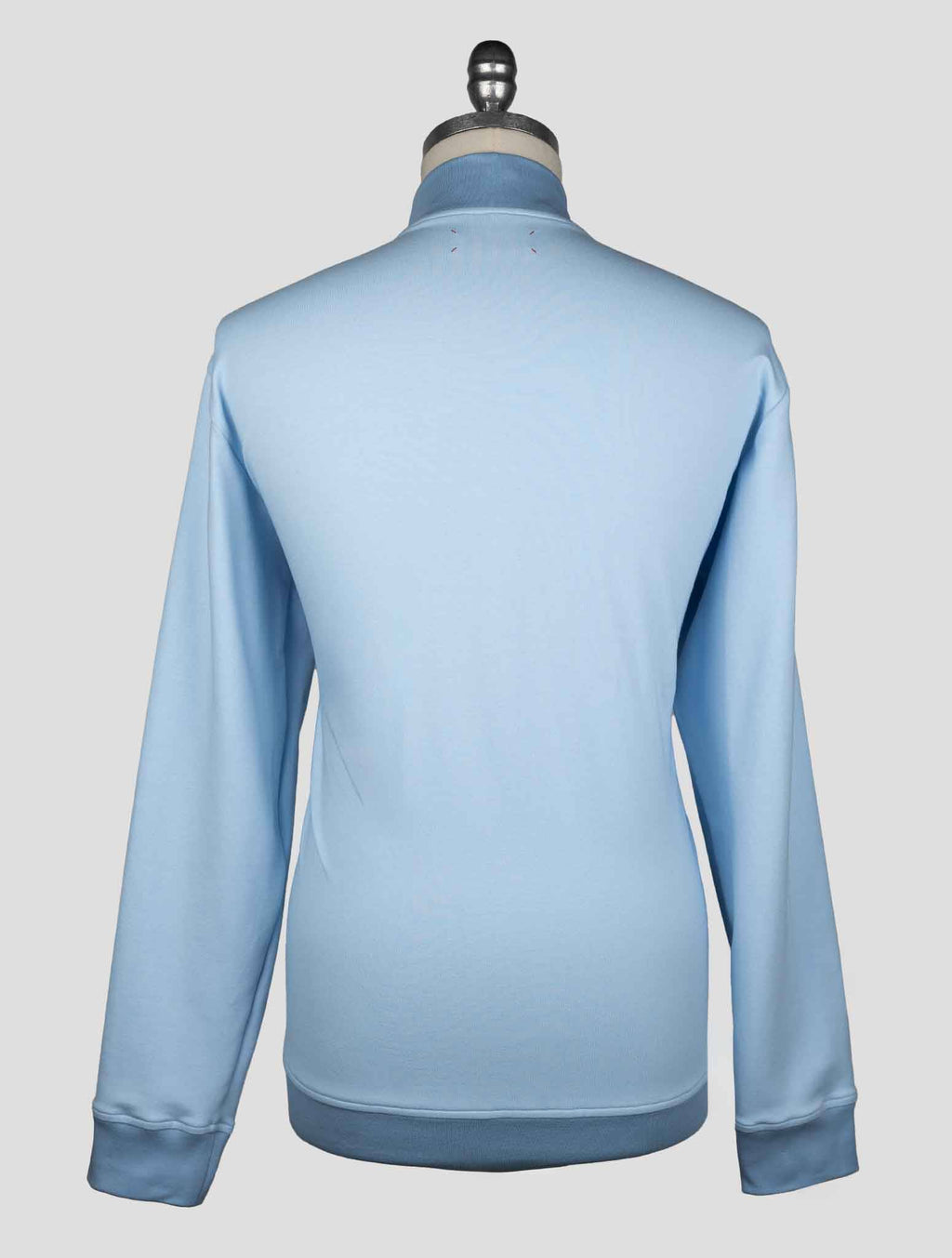 Kiton Light Blue Cotton Coat — view 4