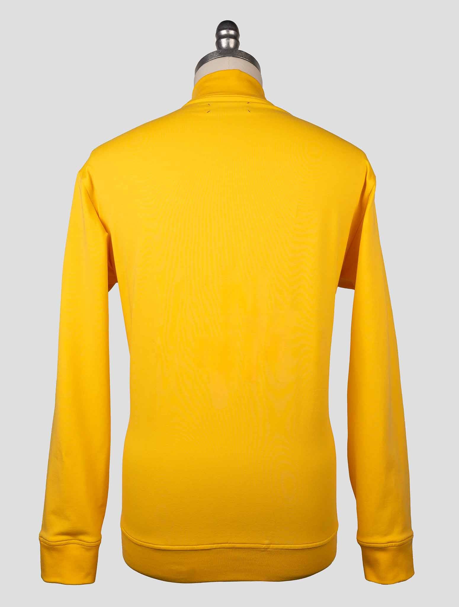 Kiton Yellow Cotton Elasticated Coat — view 2