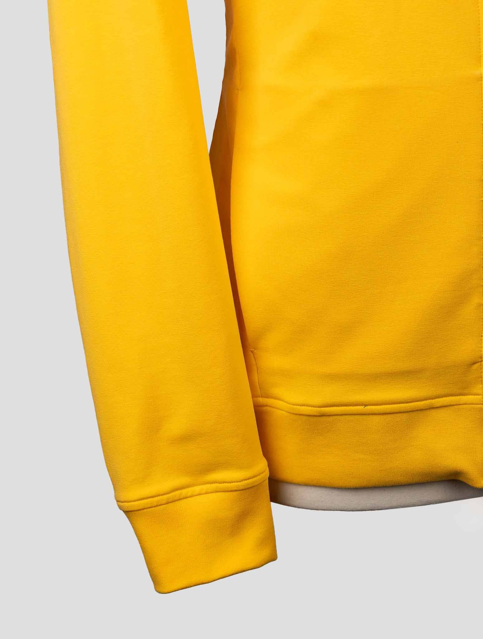 Kiton Yellow Cotton Elasticated Coat — view 4