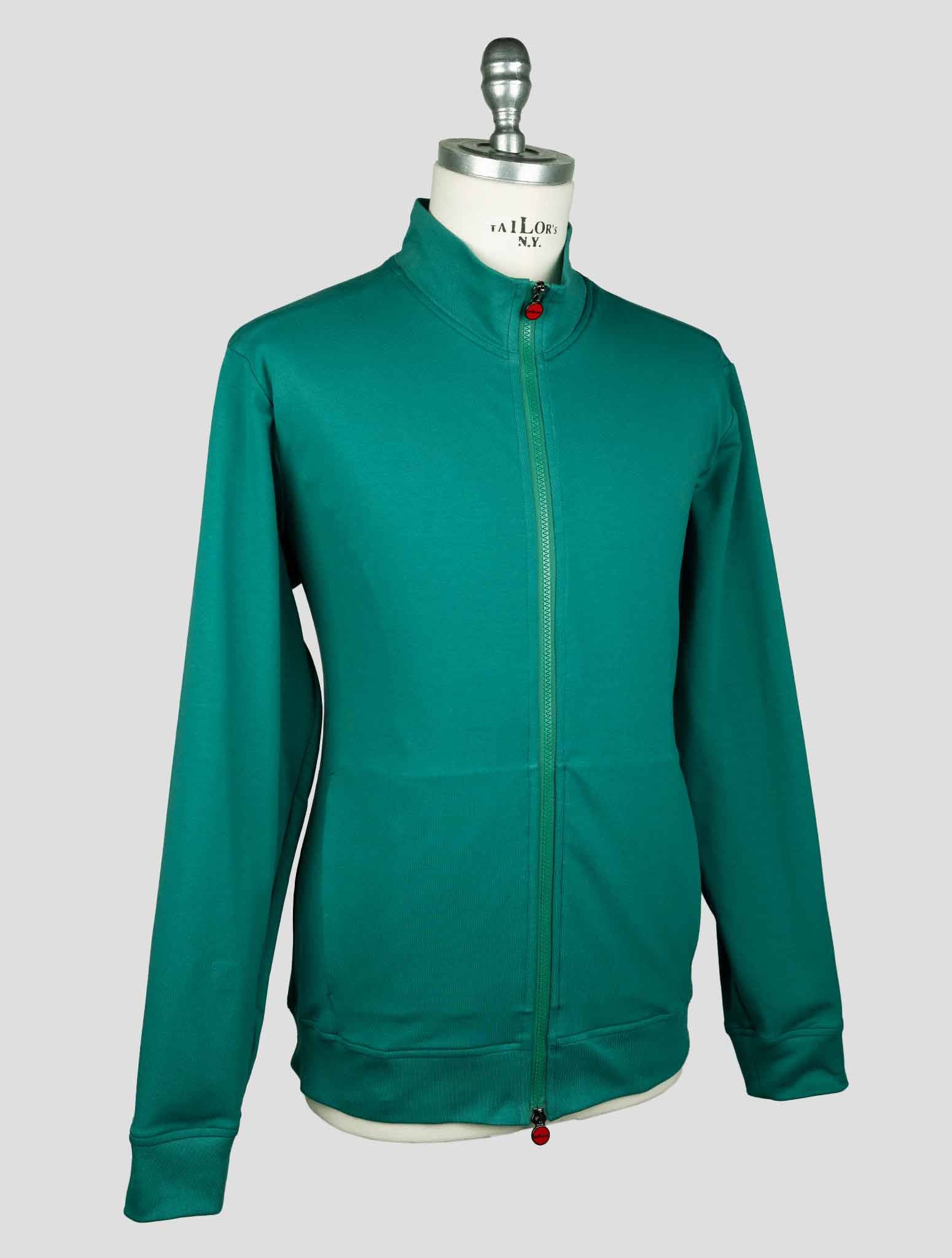 Kiton Green Cotton Coat — view 2