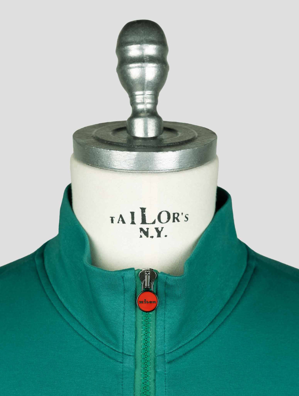 Kiton Green Cotton Coat — view 3