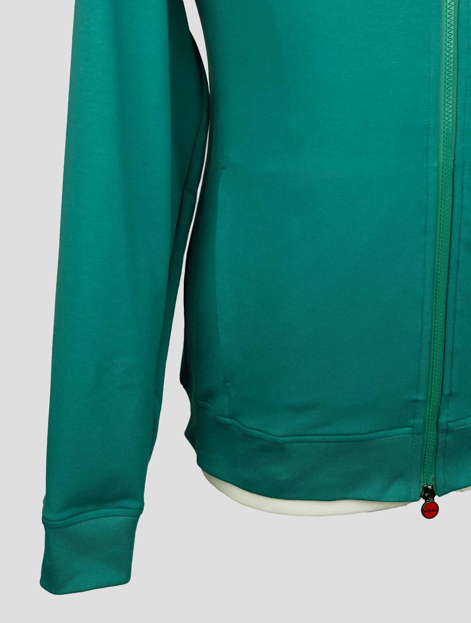 Kiton Green Cotton Coat — view 4