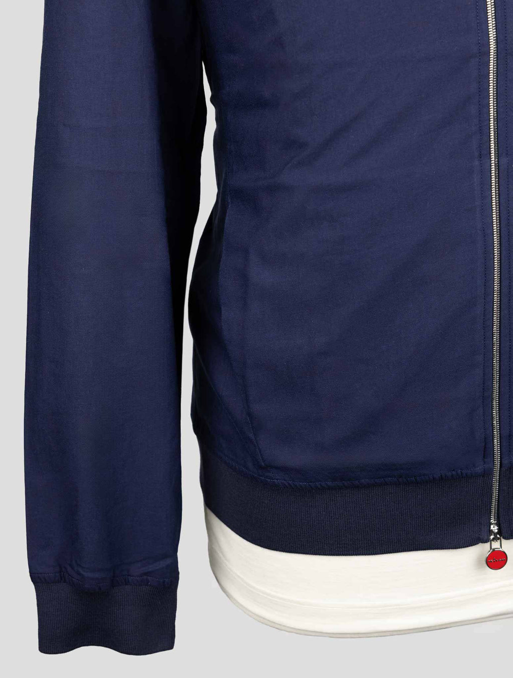 Kiton Blue Linen Coat - view 3