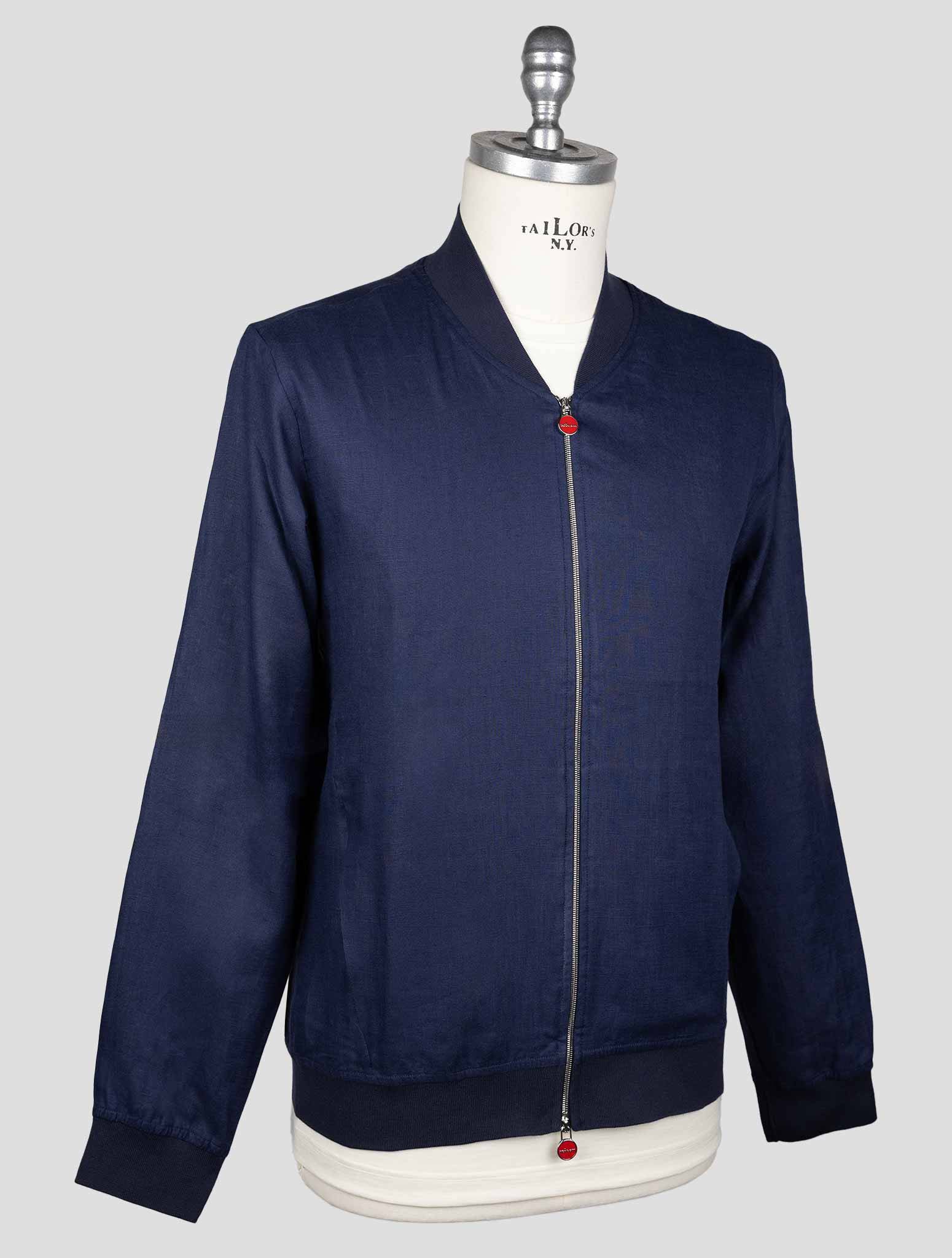 Kiton Blue Cotton Coat - view 2