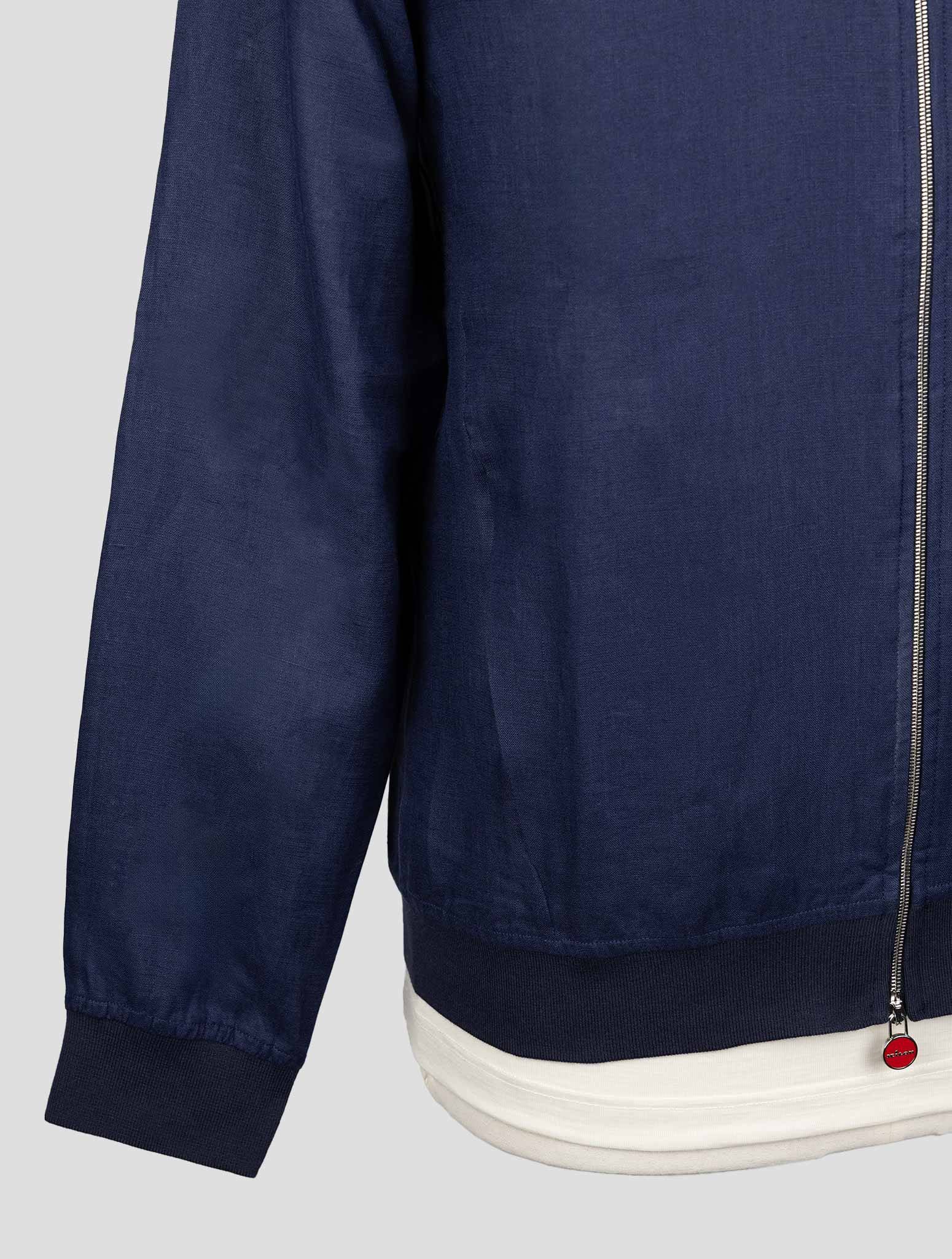Kiton Blue Cotton Coat - view 3
