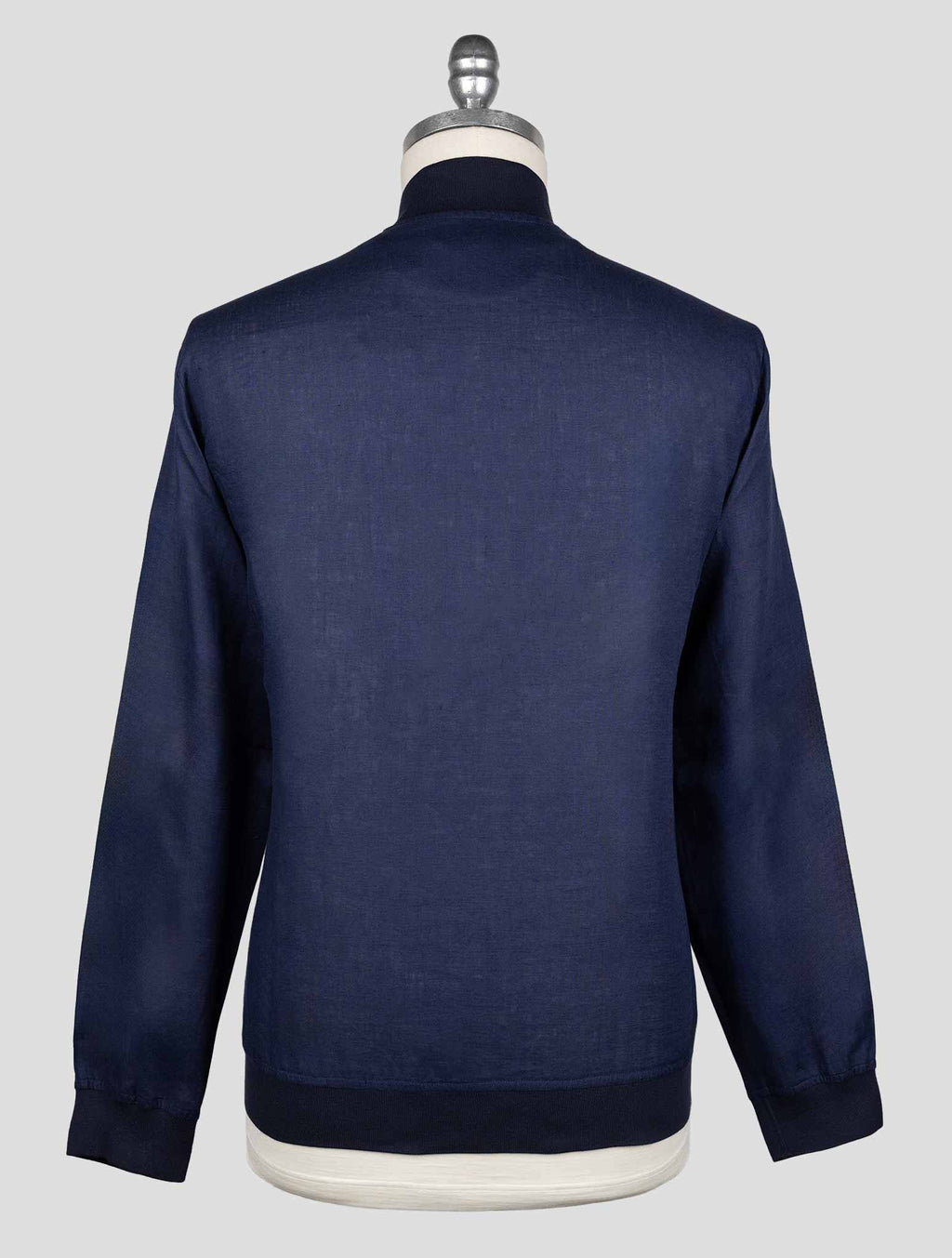 Kiton Blue Cotton Coat - view 4