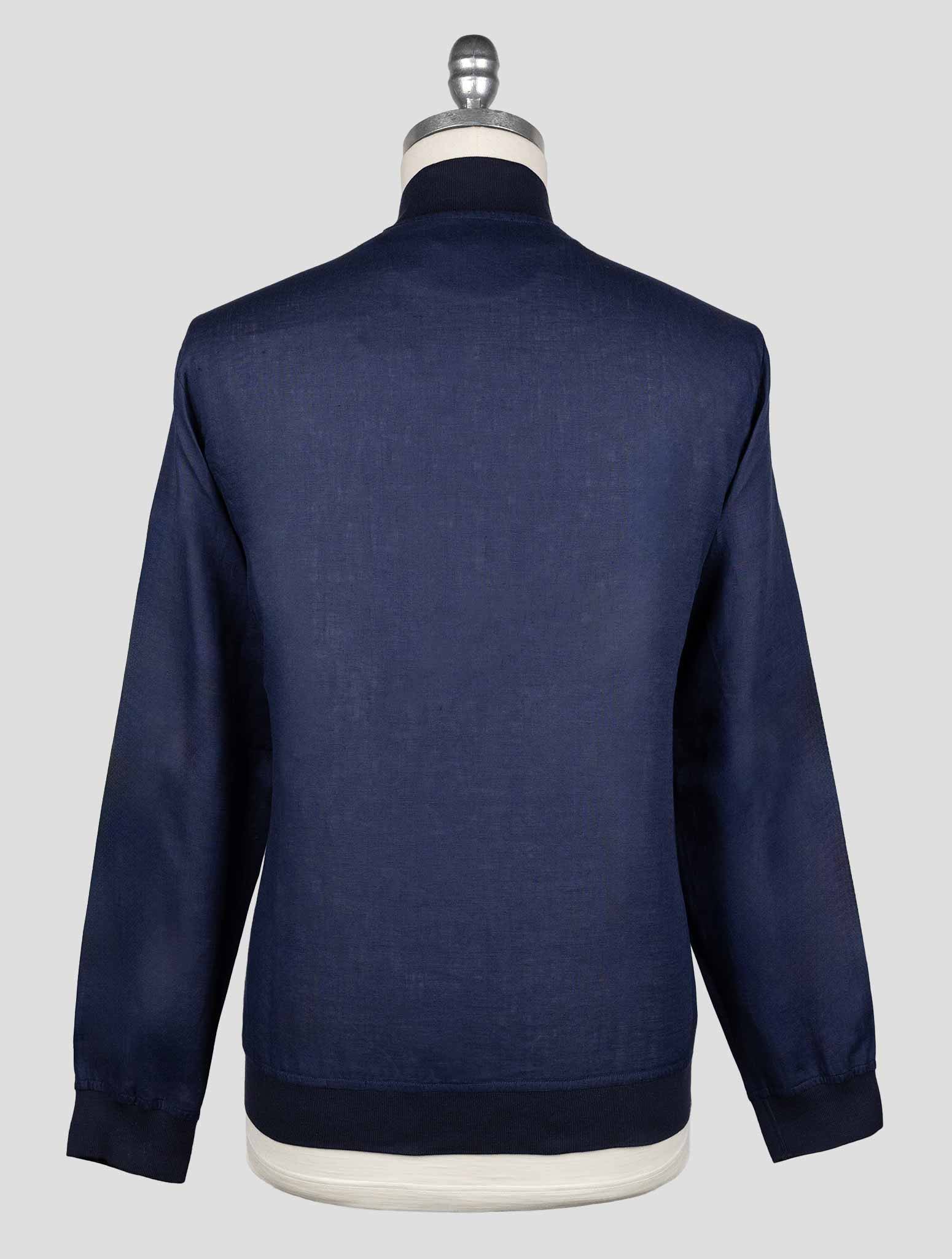 Kiton Blue Cotton Coat - view 4