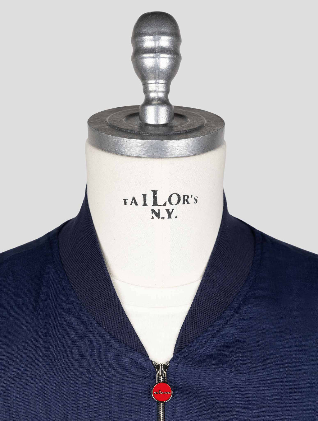 Kiton Blue Cotton Coat - view 5