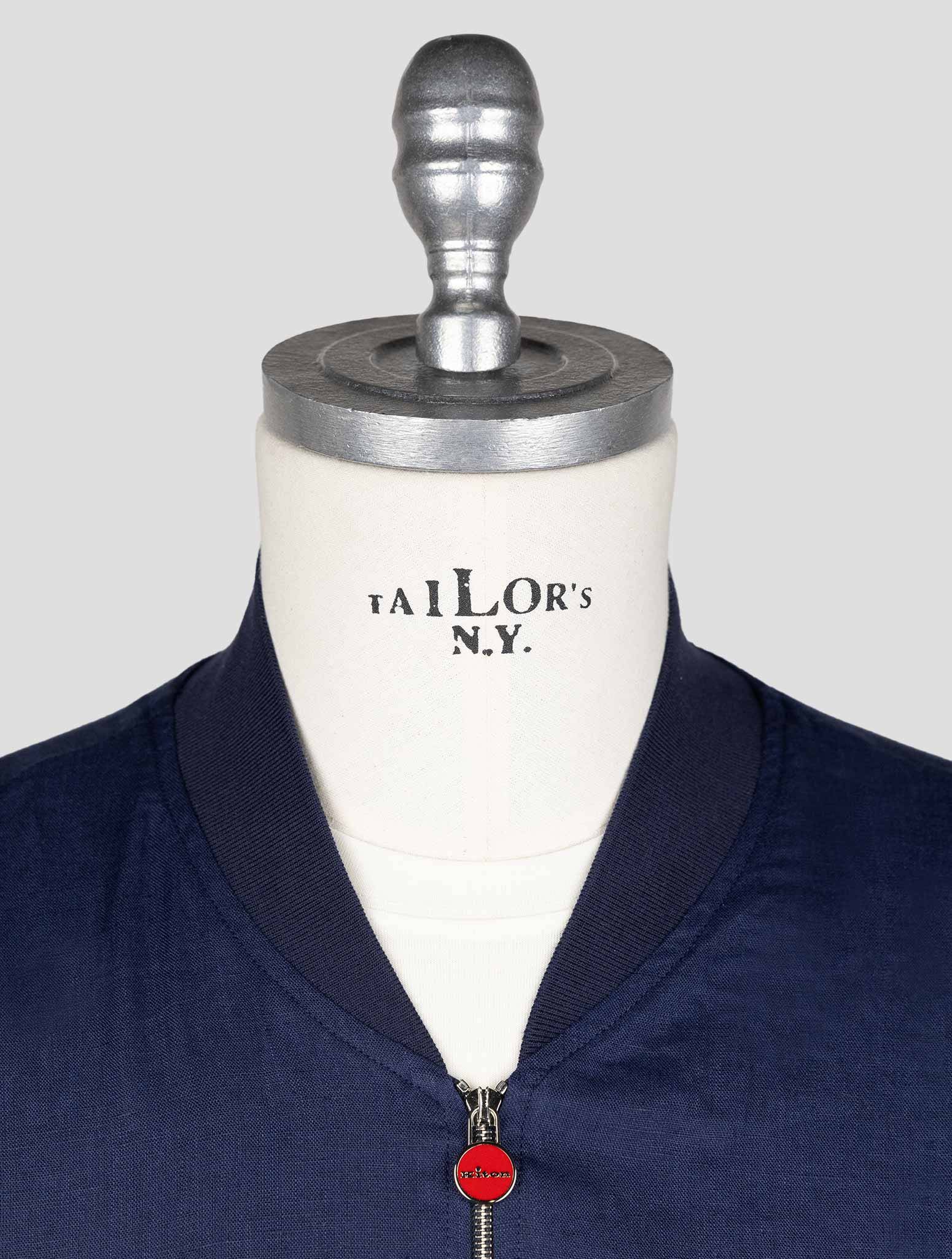 Kiton Blue Cotton Coat - view 5
