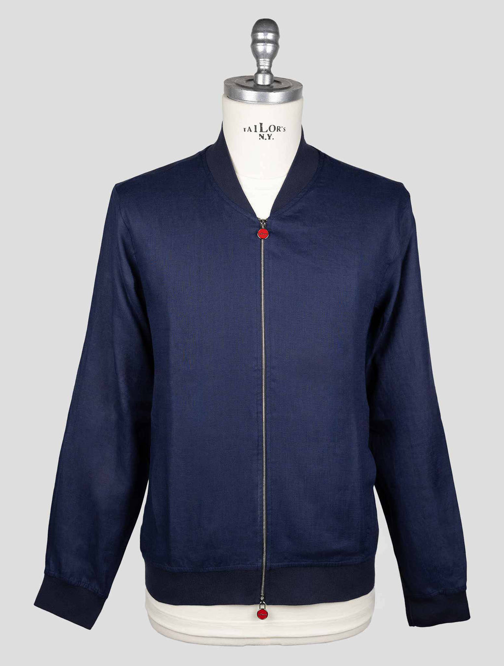 Kiton Blue Cotton Coat - view 6