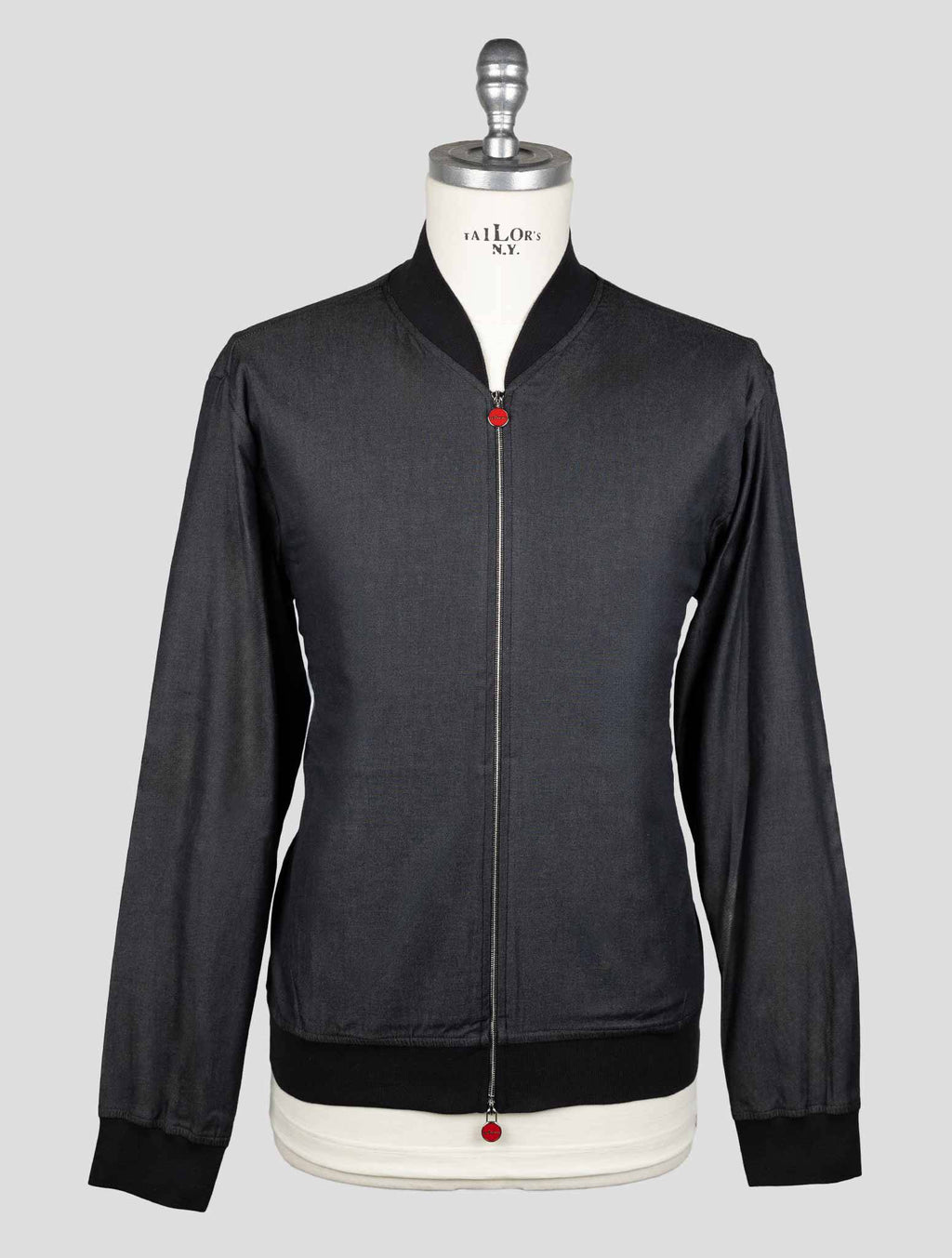 Kiton Dark Gray Cotton Ea Coat