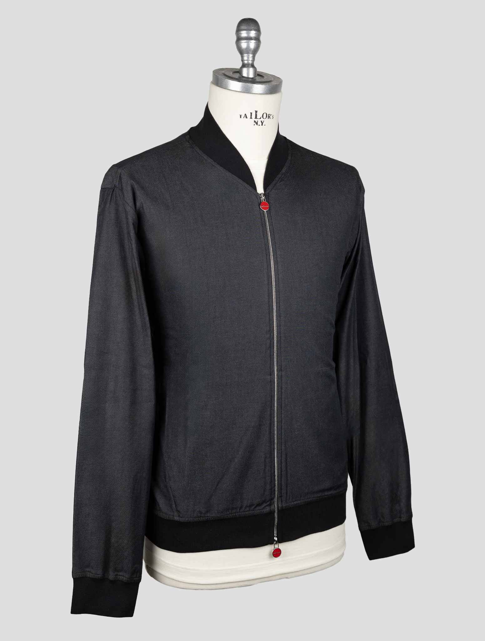 Kiton Dark Gray Cotton Ea Coat - view 2