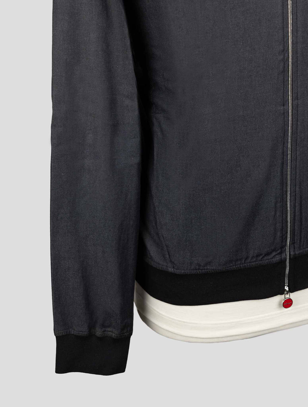 Kiton Dark Gray Cotton Ea Coat - view 6