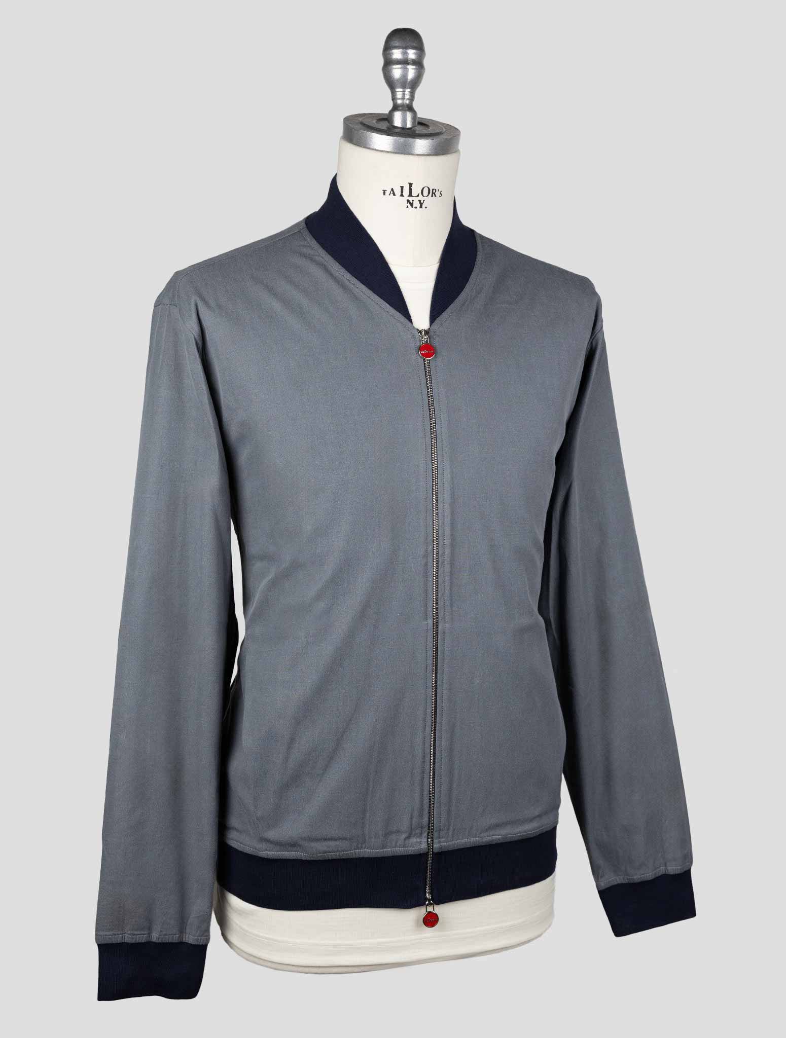 Kiton Gray Cotton Ea Coat - view 2