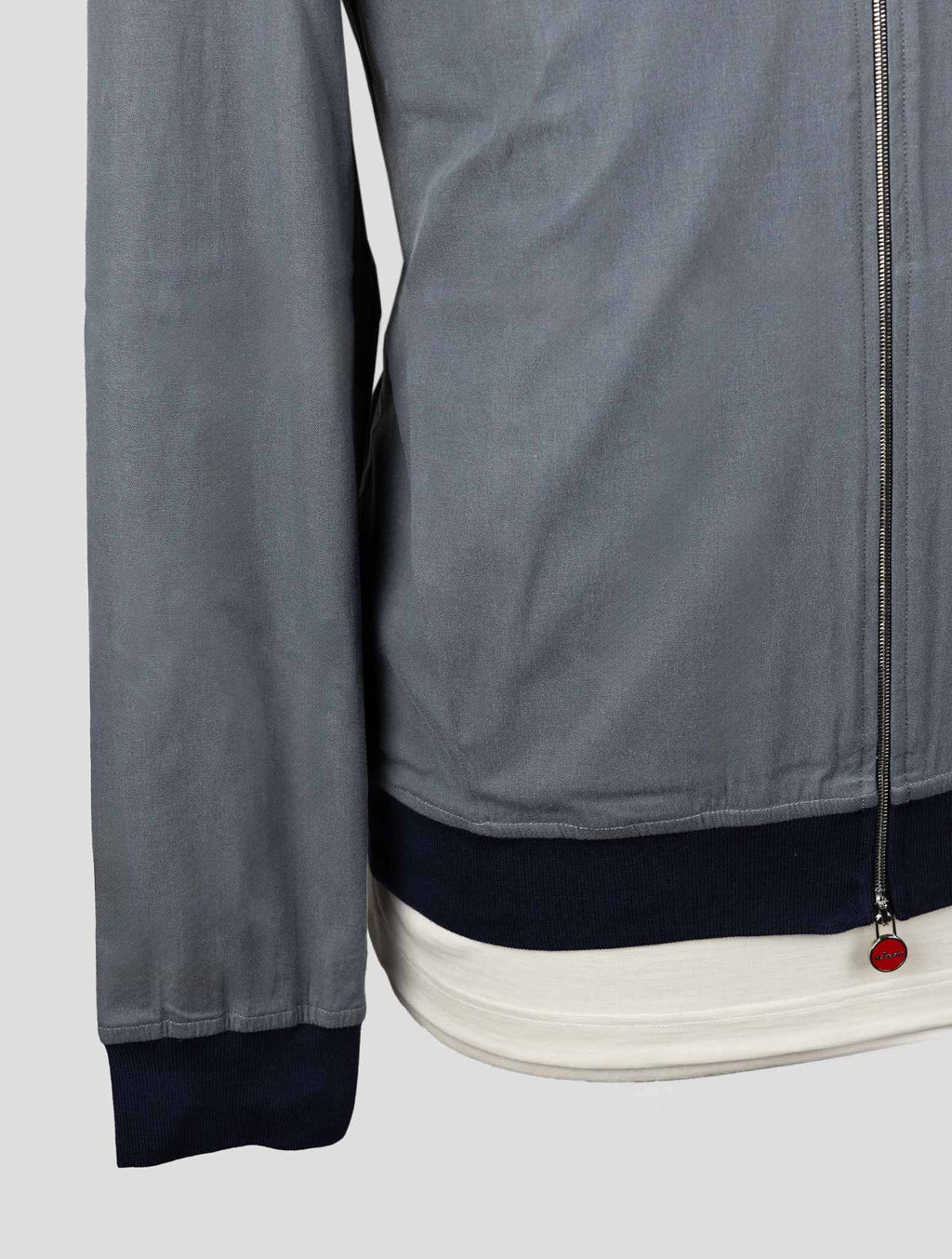 Kiton Gray Cotton Ea Coat - view 3
