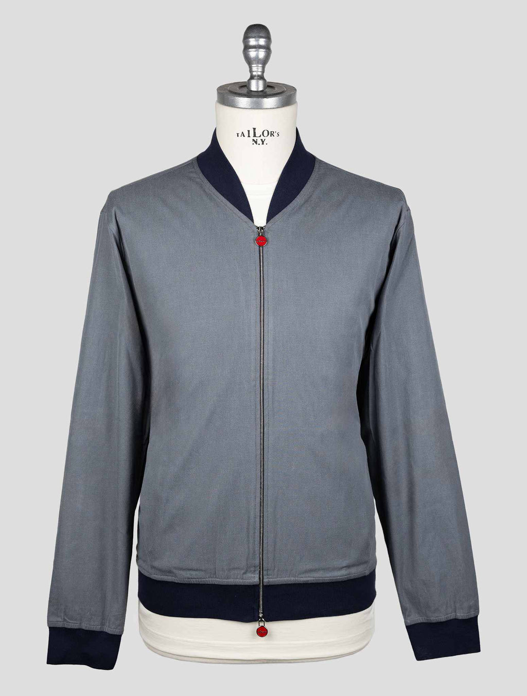 Kiton Gray Cotton Ea Coat - view 4