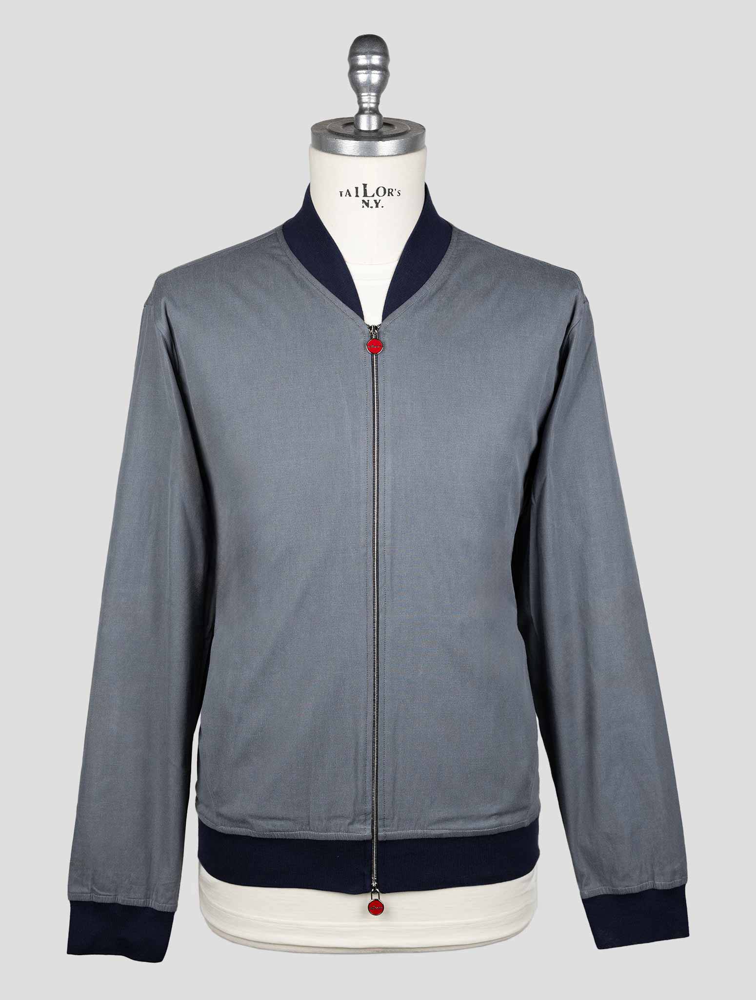 Kiton Gray Cotton Ea Coat - view 4