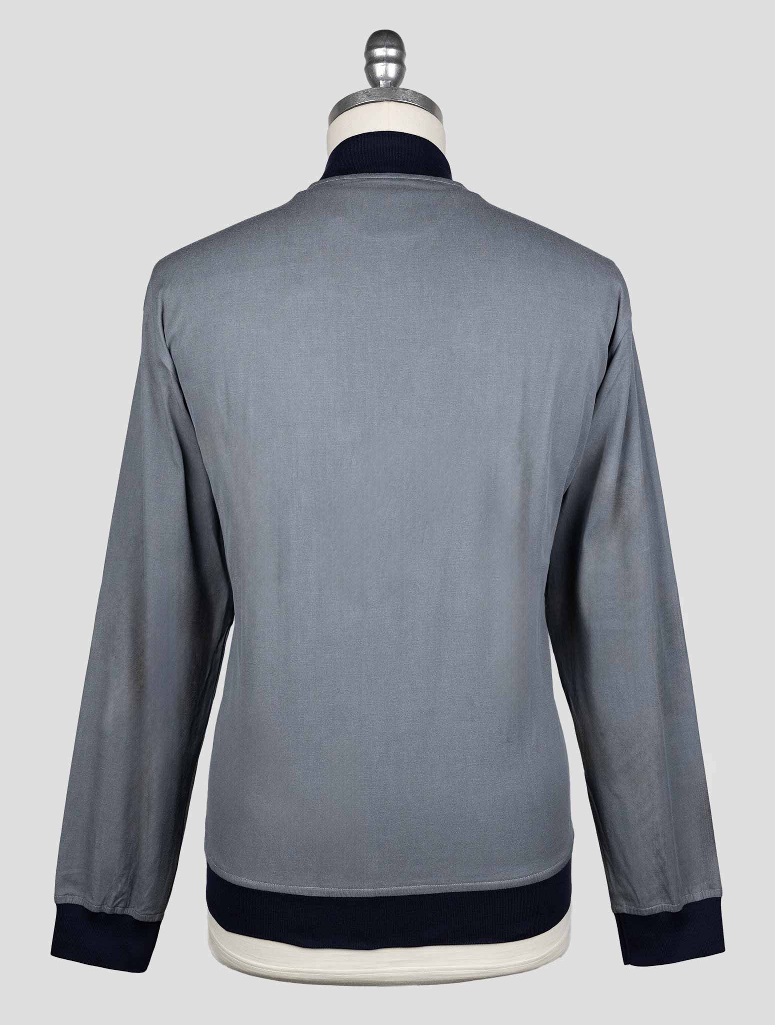 Kiton Gray Cotton Ea Coat - view 5