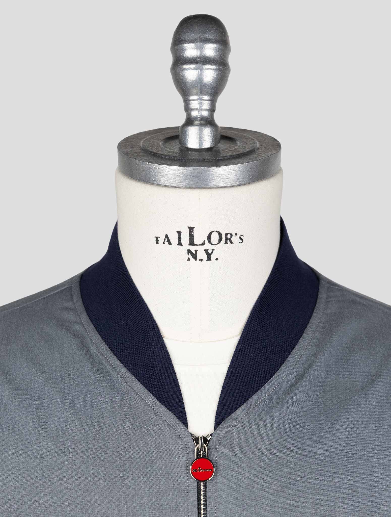 Kiton Gray Cotton Ea Coat - view 6