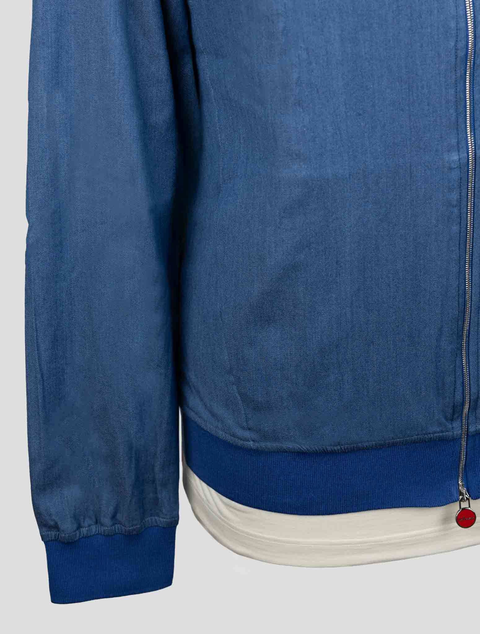 Kiton Light Blue Cotton Ea Coat - view 5