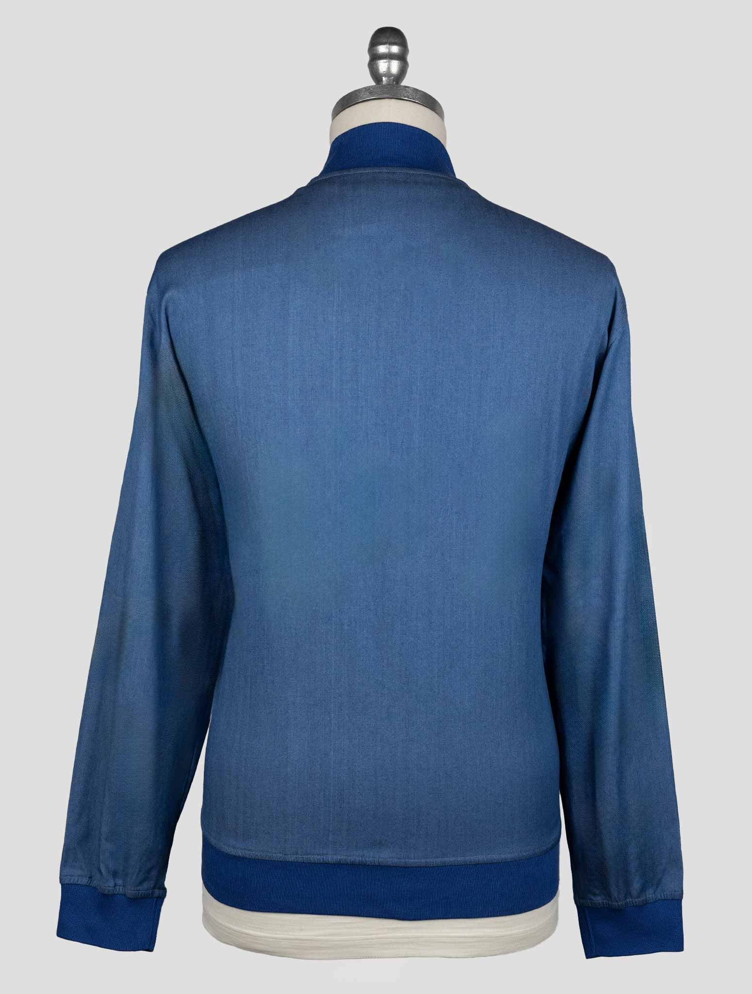 Kiton Light Blue Cotton Ea Coat - view 6