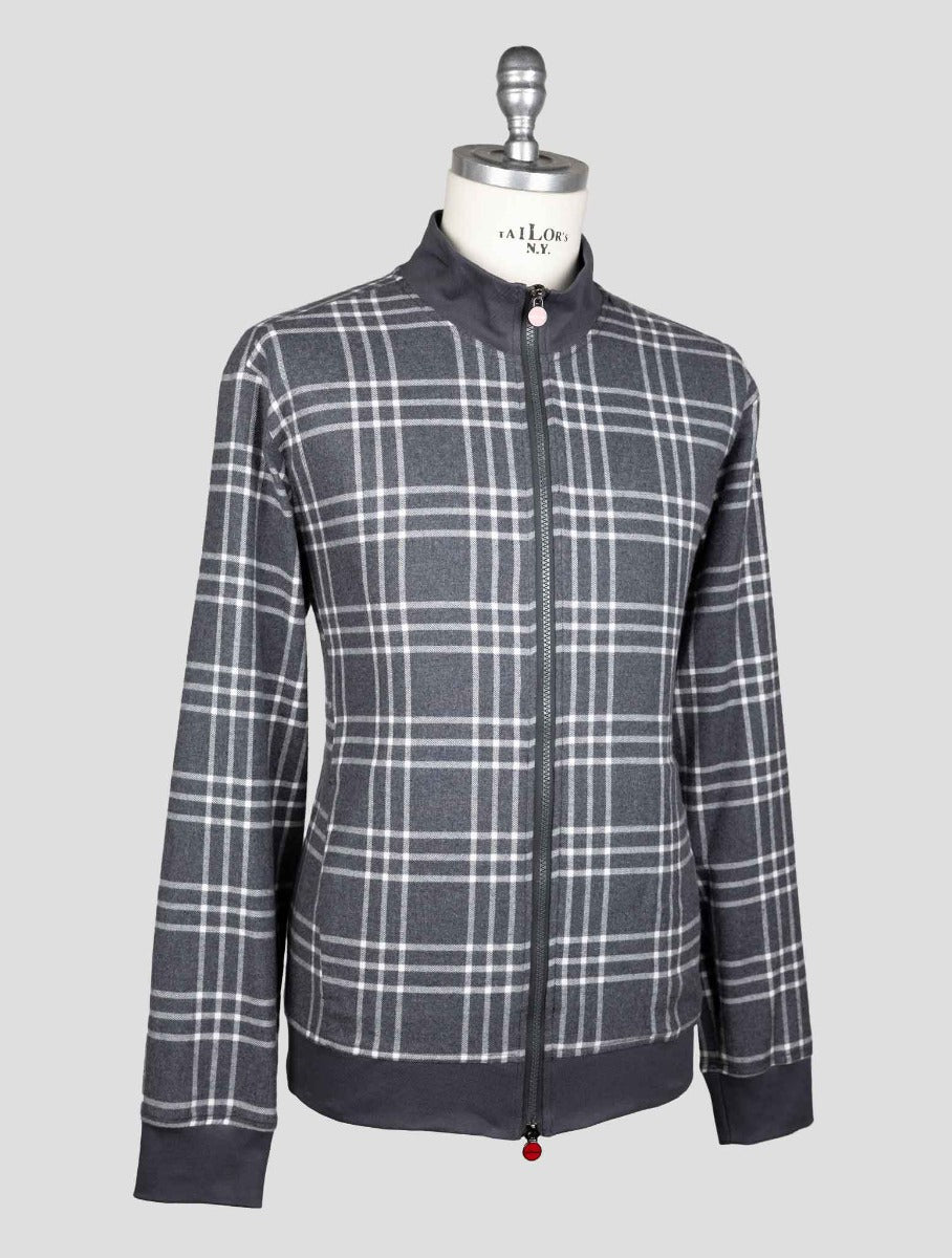 Kiton Gray Cotton Coat — view 2