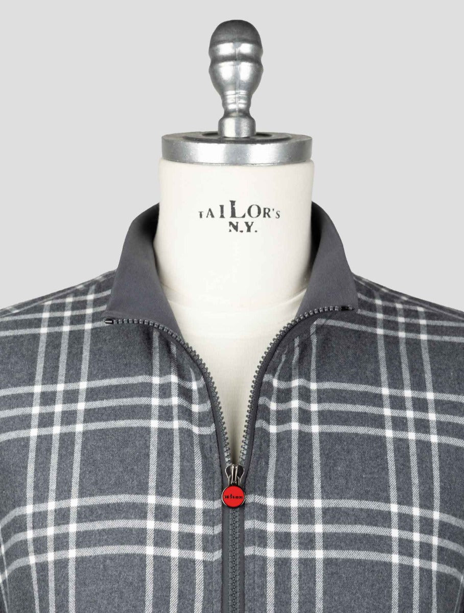 Kiton Gray Cotton Coat — view 4