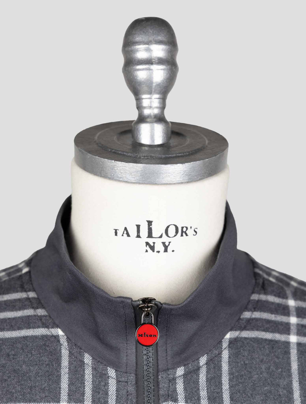 Kiton Gray Cotton Coat — view 5