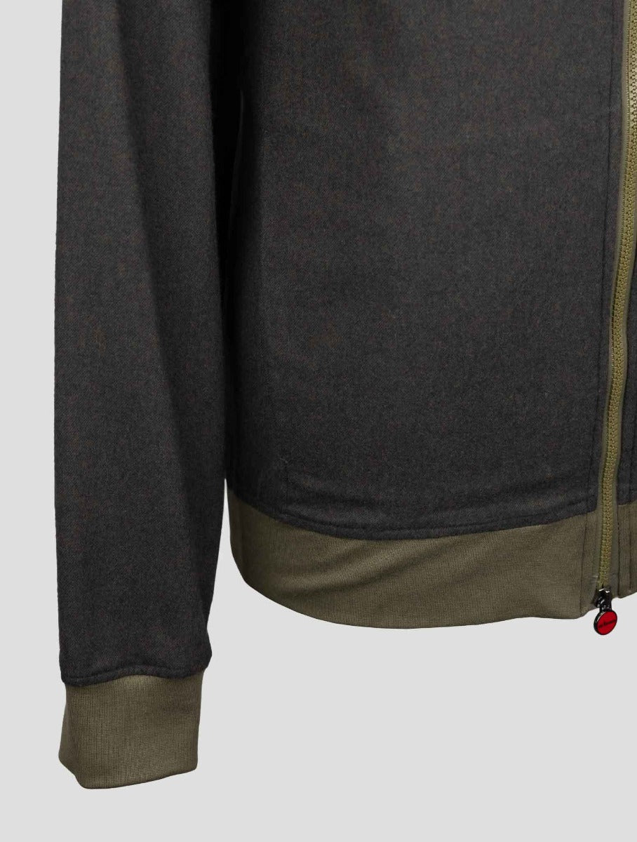 Kiton Dark Green Cotton Coat — view 5