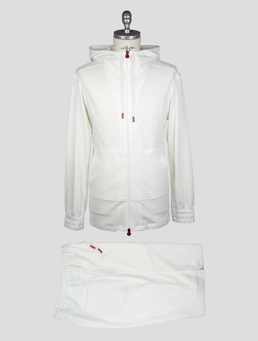 Kiton White Cotton Tracksuit Short Pants Kmz24