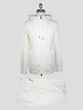 Kiton White Cotton Tracksuit Short Pants Kmz24