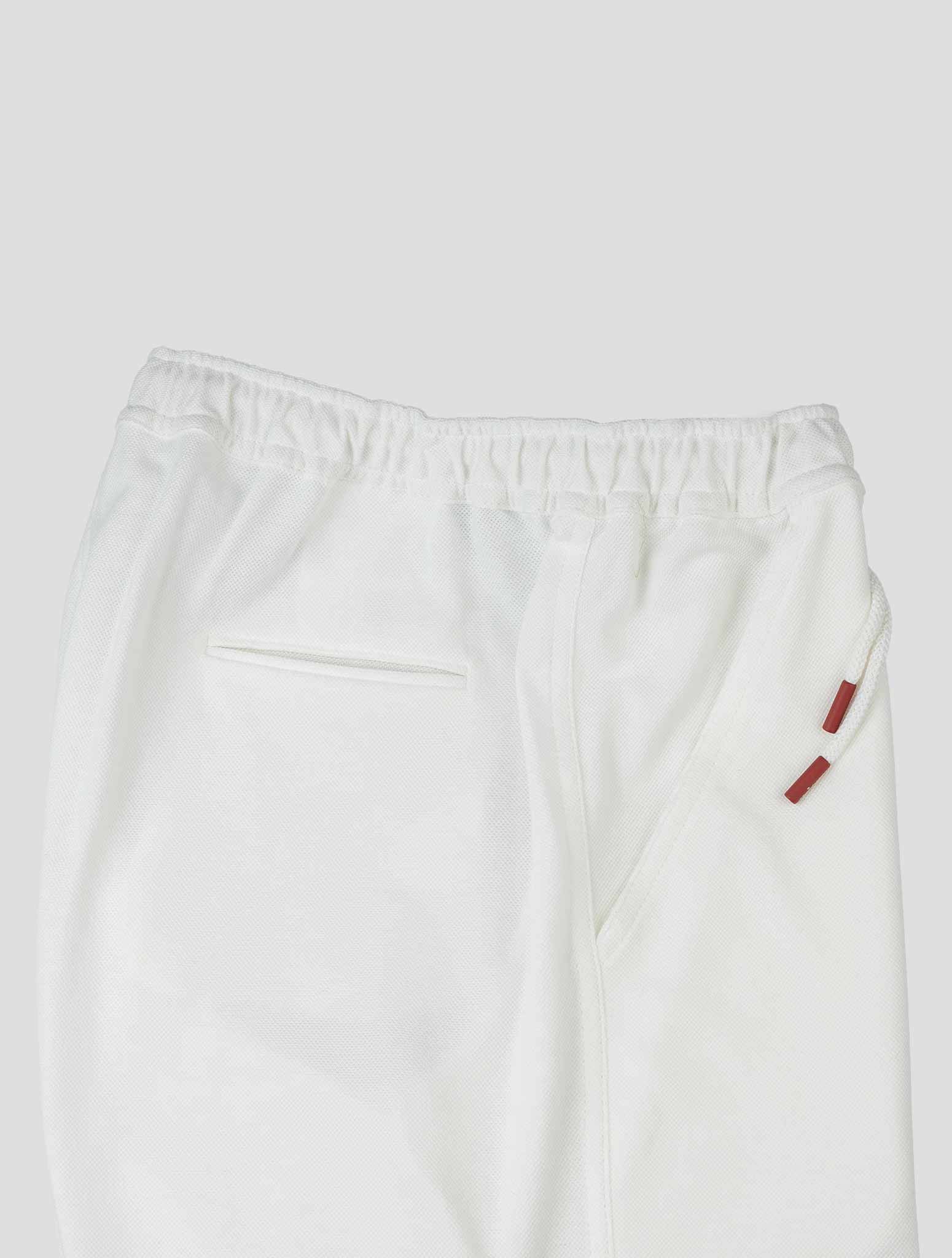 Kiton White Cotton Tracksuit Short Pants Kmz24 - view 8