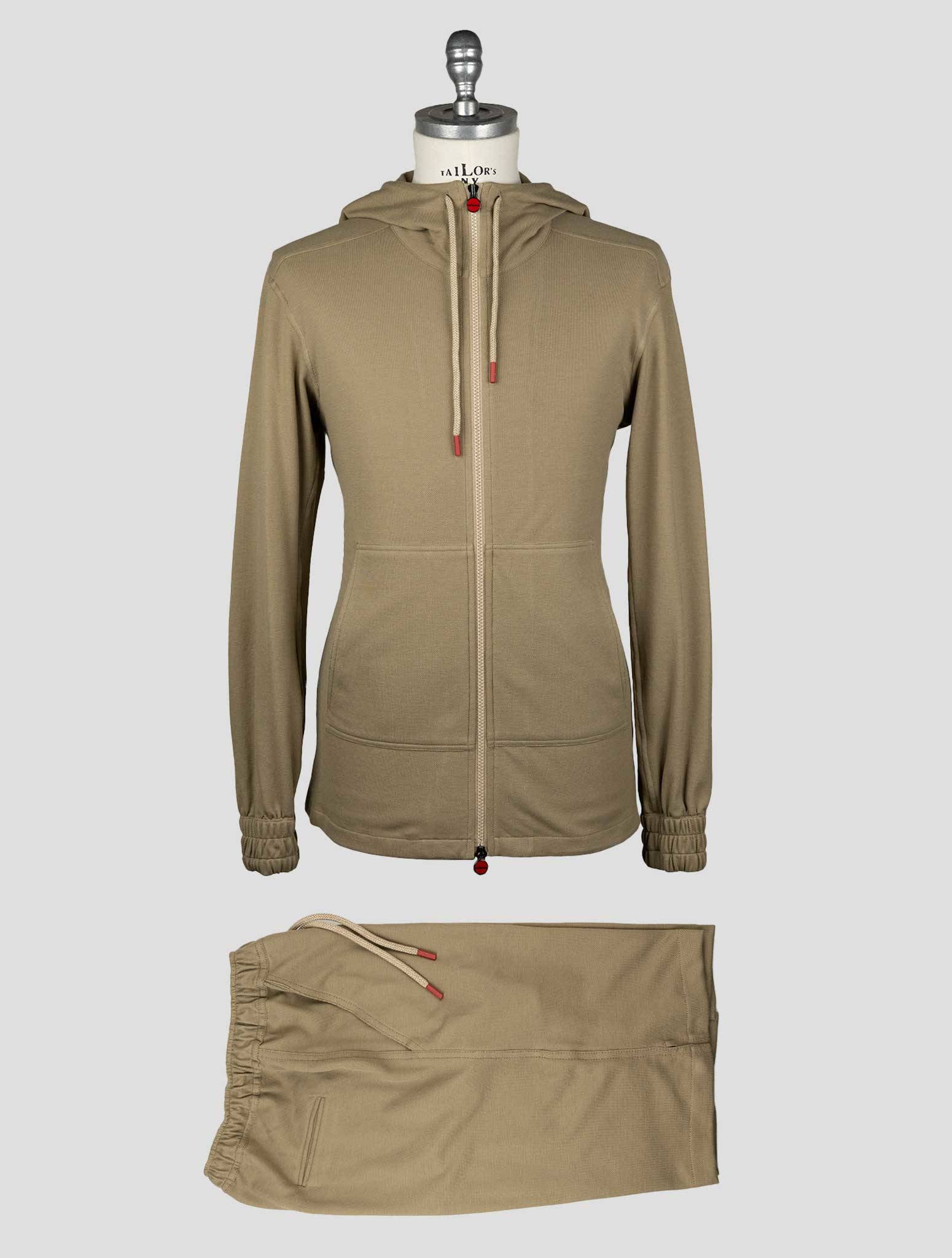 Kiton Beige Cotton Tracksuit Short Pants Kmz22