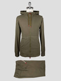 Kiton Green Cotton Tracksuit Short Pants Kmz23