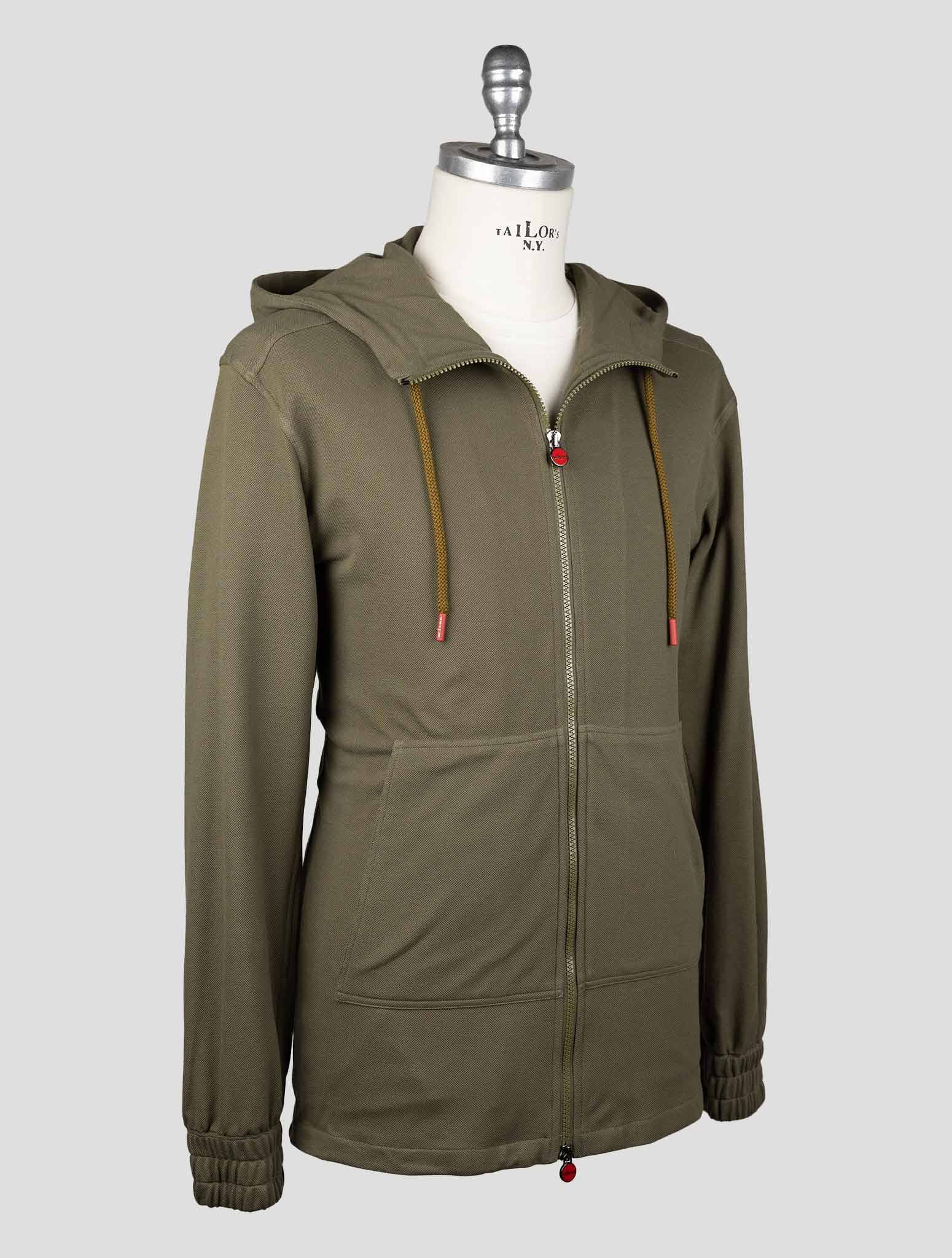 Kiton Green Cotton Tracksuit Short Pants Kmz23 - view 3