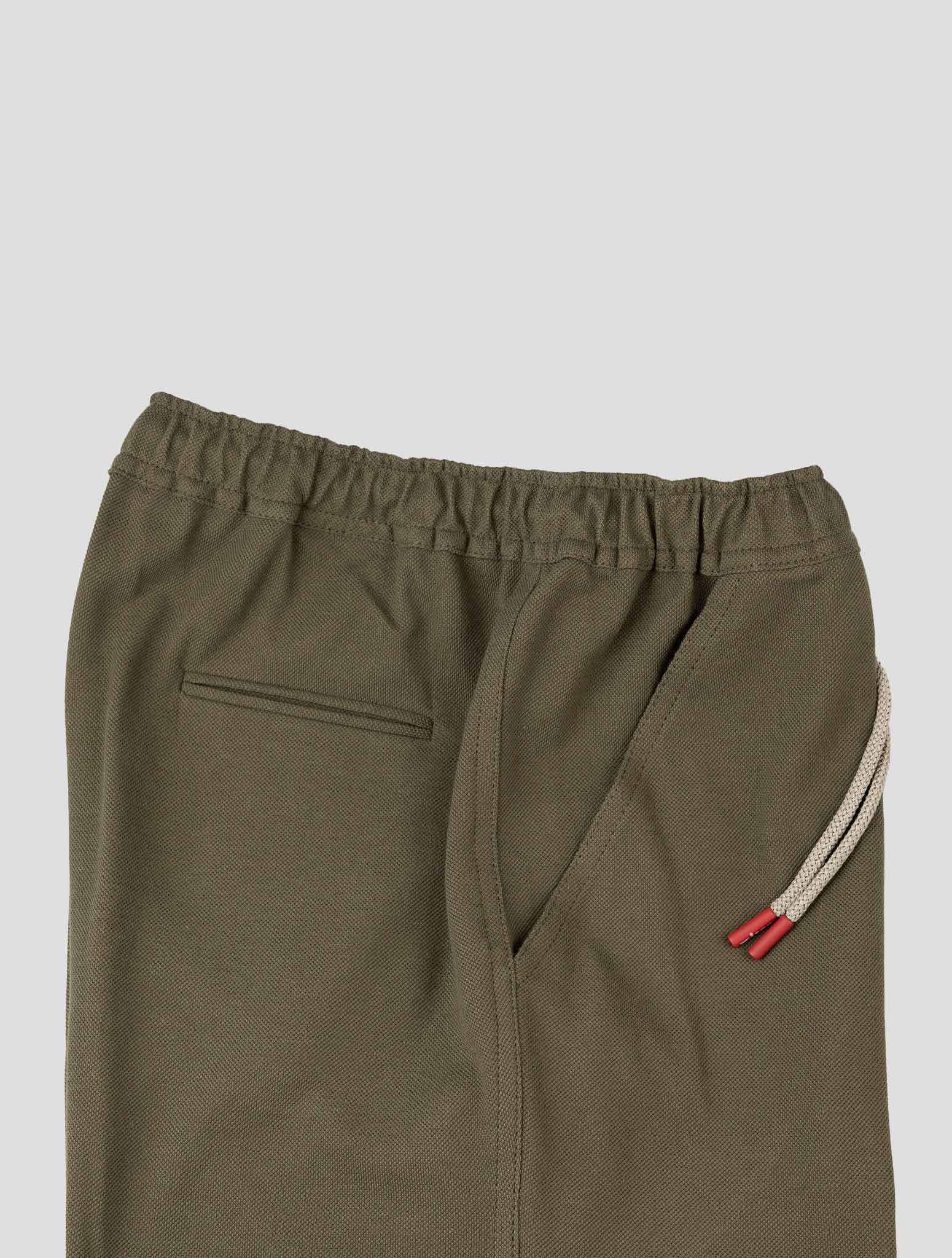 Kiton Green Cotton Tracksuit Short Pants Kmz23 - view 4